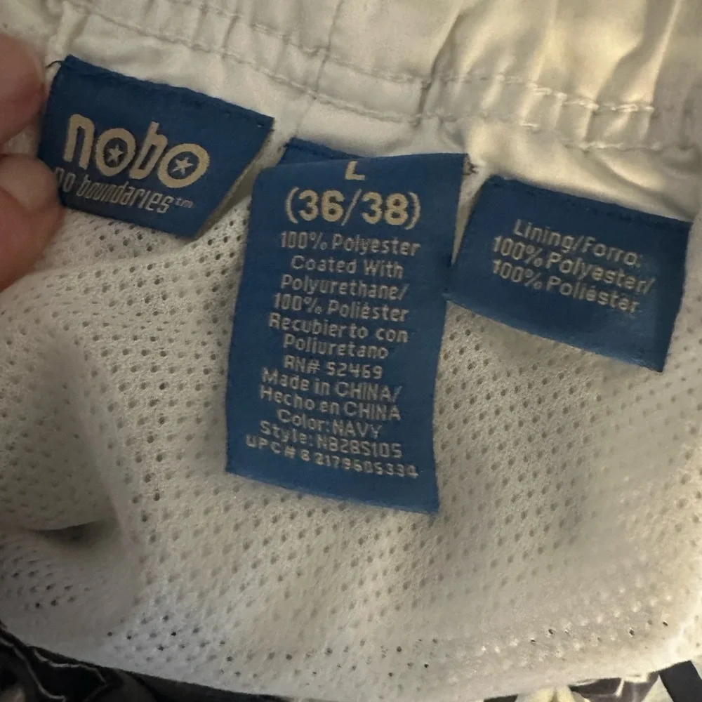 NOBO Navy and White Mesh Shorts